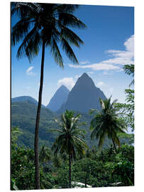 Quadro em alumínio The Pitons, St Lucia