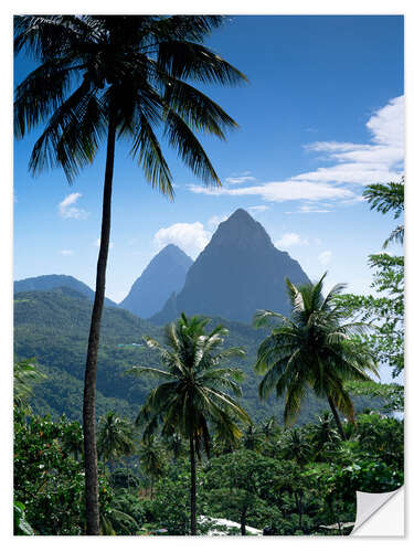 Wall sticker The Pitons, St Lucia