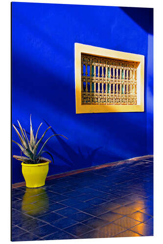 Tableau en aluminium Maison bleue dans le jardin Majorelle à Marrakech