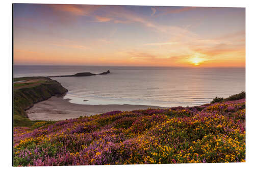 Cuadro de aluminio Rhossili Bay, Wales