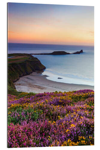 Tableau en plexi-alu Rhossili Bay, Wales