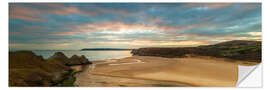 Vinilo para la pared Three Cliffs Bay, Gower