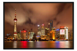 Gerahmter Kunstdruck Shanghai Skyline