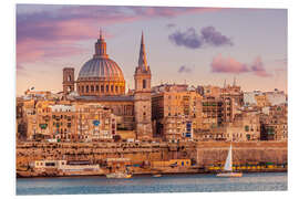 Quadro em PVC Valletta at sunset