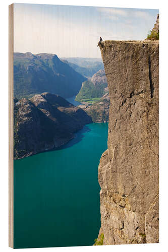 Trebilde Mann på Preikestolen, Lysefjord