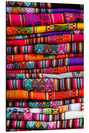 Magnettafel Gewebte Decken auf einem Markt, Cuzco