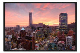 Gerahmter Kunstdruck Gran Torre, Santiago de Chile
