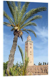 Acrylic print Minaret of the Koutoubia Mosque, UNESCO World Heritage Site, Marrakech, Morocco, North Africa, Afric - Nico Tondini