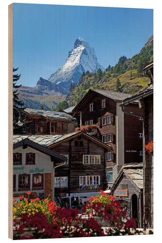 Cuadro de madera Zermatt with Matterhorn