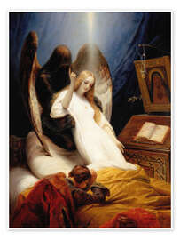 Wandbild Der Engel des Todes, 1851 - Emile Jean Horace Vernet