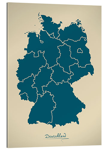 Gallery print Modern map of Germany Artwork Design