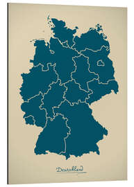 Magnettafel Deutschland Landkarte Modern Map Artwork Design