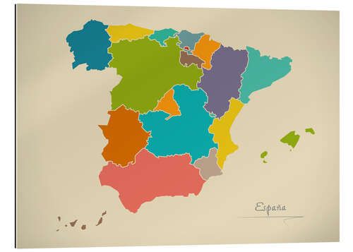 Gallery print Modern Map of Spain Artwork Design