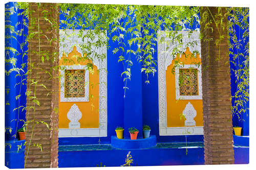 Leinwandbild Fenster in den Majorelle Gardens