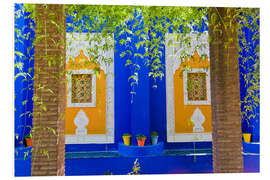 Foam board print Windows in the Majorelle Gardens