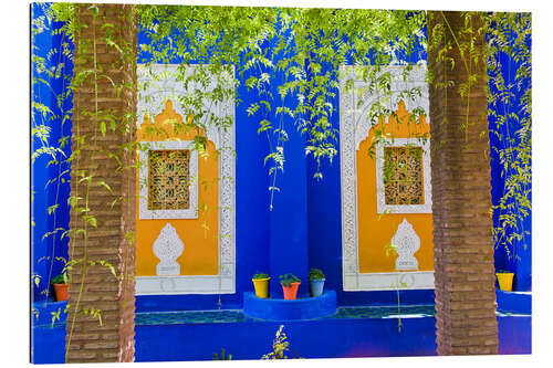 Tableau en plexi-alu Fenêtres dans le jardin Majorelle à Marrakech