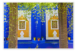 Poster  Fenêtres dans le jardin Majorelle à Marrakech - Matthew Williams-Ellis