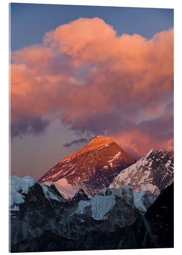 Tableau en verre acrylique L'Everest et le Lhotse