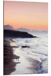 Aluminiumsbilde View from Playa del Viejo to the Peninsula of Jandia, La Pared