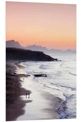 Foam board print View from Playa del Viejo to the Peninsula of Jandia, La Pared