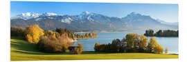 Foam board print Lake Forggensee and the Alps