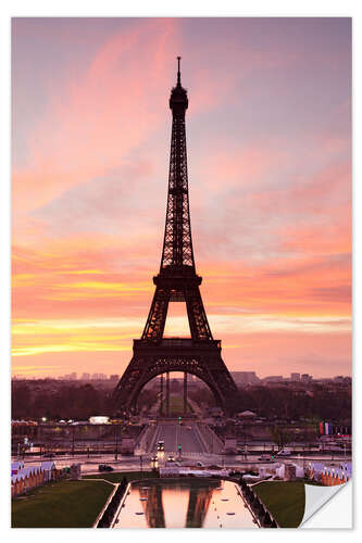 Självhäftande poster Eiffel Tower at sunrise