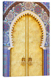 Leinwandbild  Tür vom Königspalast, Fez - Douglas Pearson