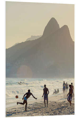 Foam board print Soccer on Ipanema Beach, Brazil