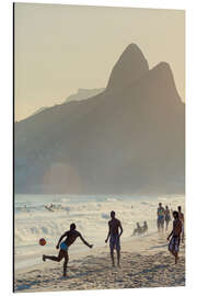Magnettafel Fußball am Strand von Ipanema, Brasilien