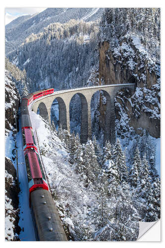 Wandsticker Der rote Zug