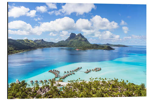 Quadro em alumínio Bungalow Village on Bora Bora