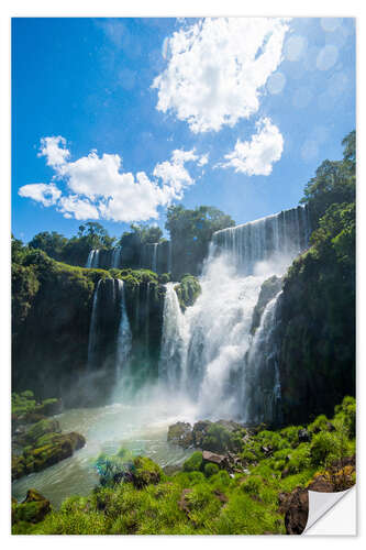 Selvklebende plakat Waterfalls Foz de Iguazu