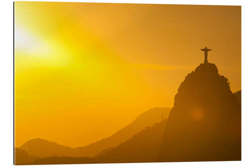 Gallery print View from the Sugarloaf of Christ the Redeemer statue on Corcovado, Rio de Janeiro, Brazil, South Am