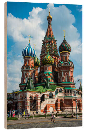 Wood print St. Basil's Cathedral, Moscow