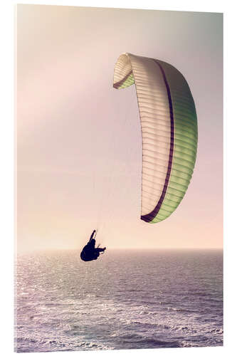 Acrylic print Paragliding over the ocean