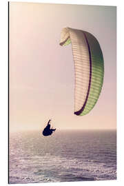 Aluminium print Paragliding over the ocean