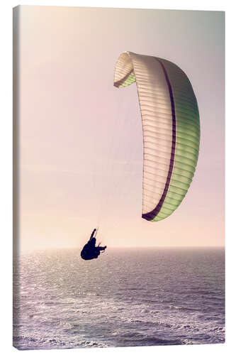Lienzo Paragliding over the ocean