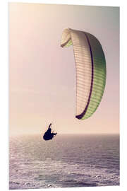 Tableau en PVC Paragliding over the ocean