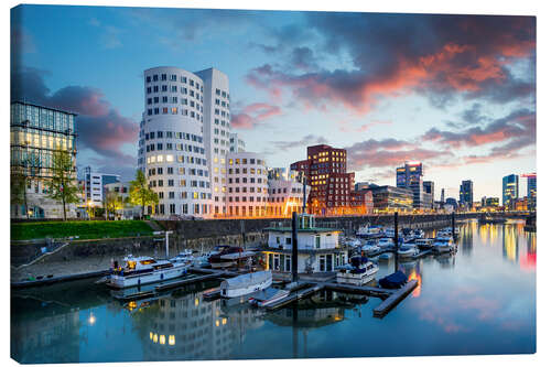 Leinwandbild Düsseldorf Medienhafen