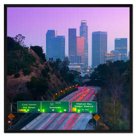 Gerahmter Kunstdruck Route 110, Los Angeles, Kalifornien, Vereinigte Staaten