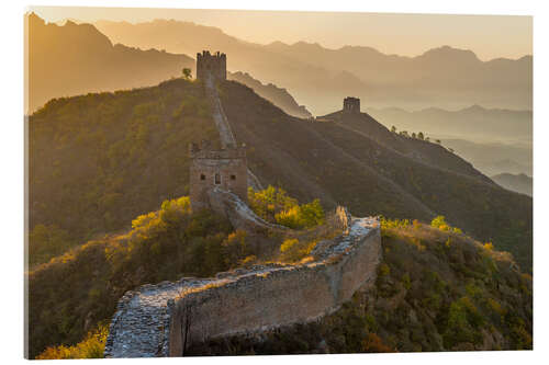 Quadro em acrílico Great Wall of China, UNESCO World Heritage Site, dating from the Ming Dynasty, section looking towar