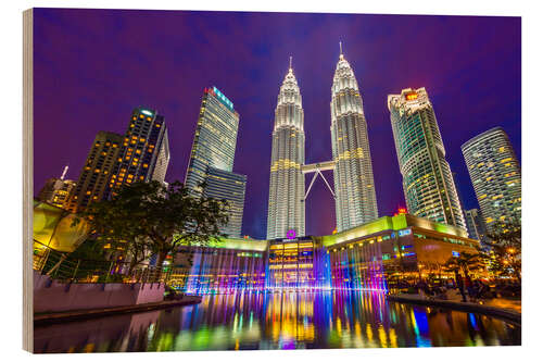 Holzbild Petronas Towers, Kuala Lumpur