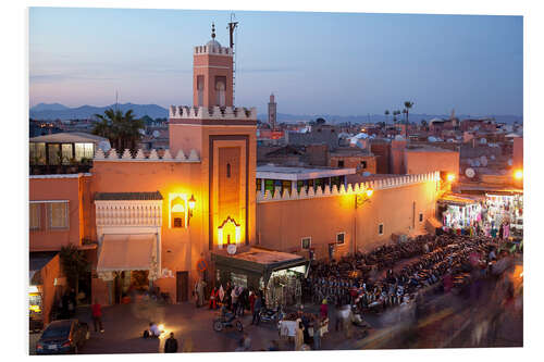 Hartschaumbild Jemaa El Fna, Marrakesch