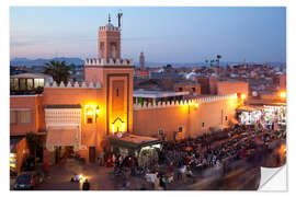 Selvklebende plakat Jemaa El Fna, Marrakesh