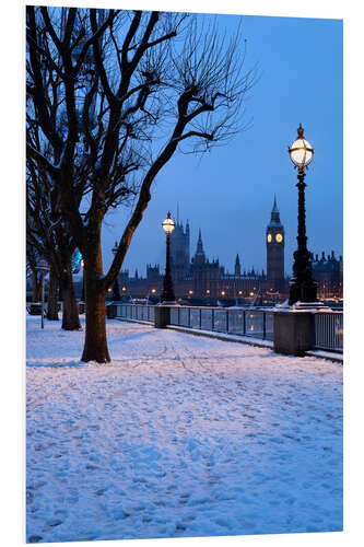 Foam board print South Bank in winter