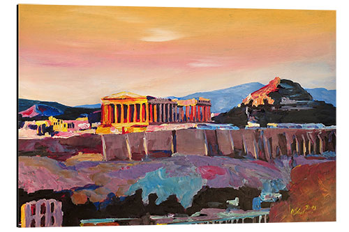 Obraz na aluminium Athens Greece Acropolis At Sunset