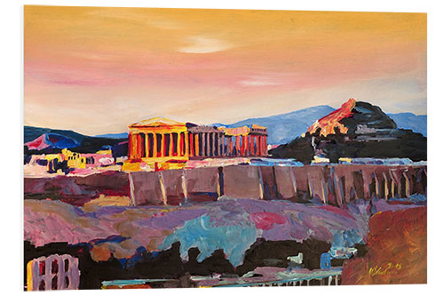 PVC print Athens Greece Acropolis At Sunset