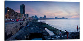 Aluminiumsbilde The Malecon, Havana, Cuba, West Indies, Central America