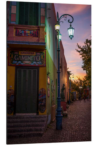 Cuadro de aluminio El Caminito at dusk, La Boca, Buenos Aires, Argentina