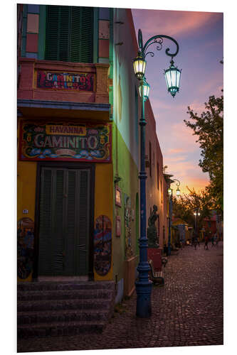 PVC print El Caminito at dusk, La Boca, Buenos Aires, Argentina